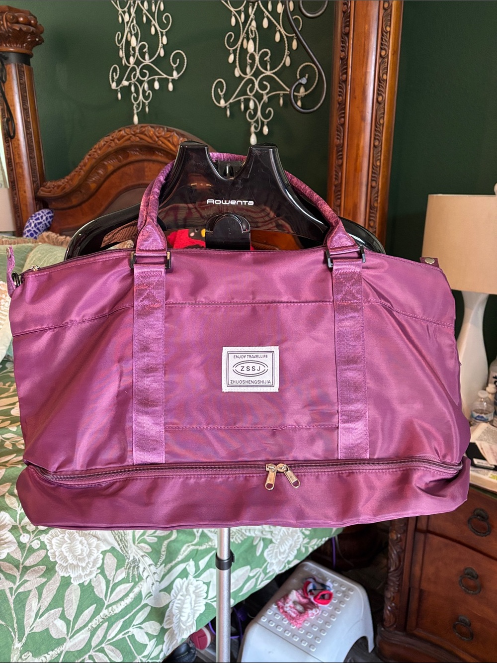 Travel Duffel Bag in Plum - Spacious Women’s Travel Bag